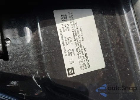 2013 Chevrolet Cruze 1Lt Auto из США, поврежденный, VIN 1G1PC5SB5D7142111